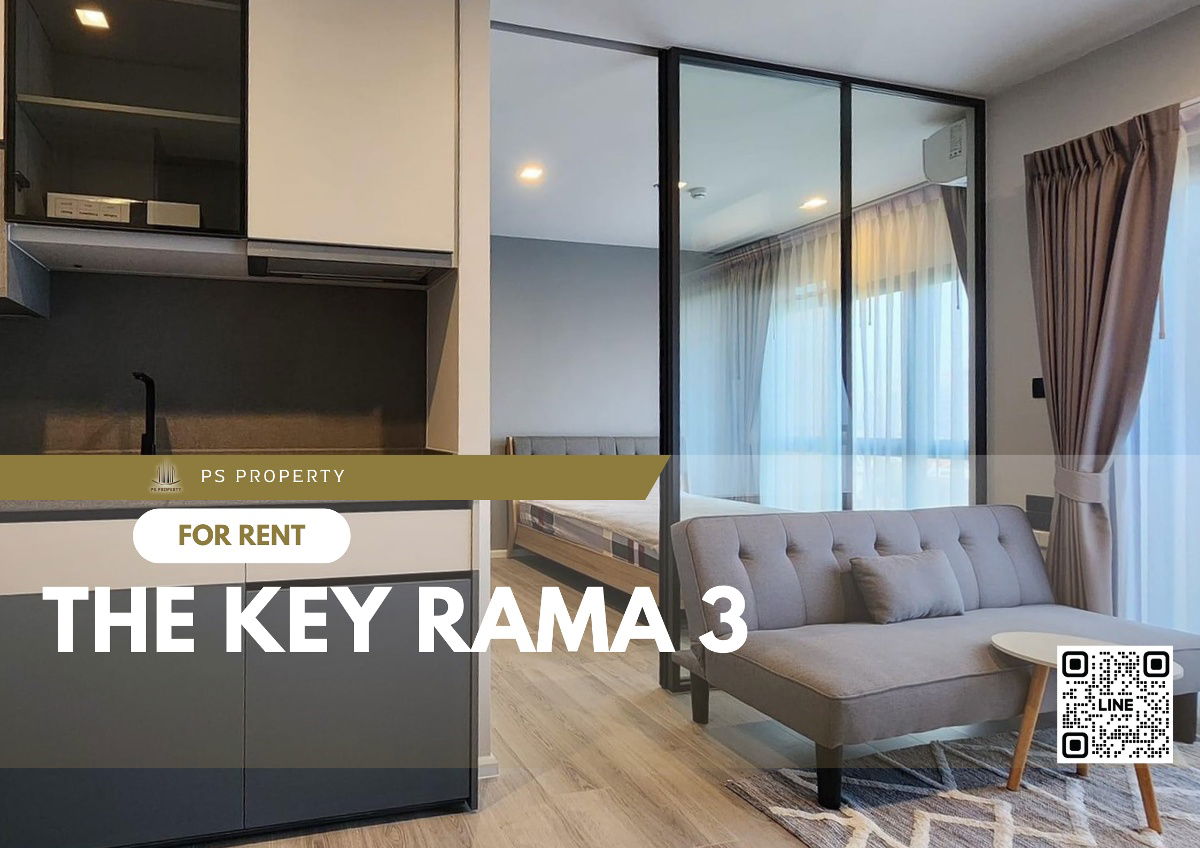 For rent ✨ The Key Rama 3 ✨ complete furniture and electrical appliances, near Terminal 21 Rama 3.