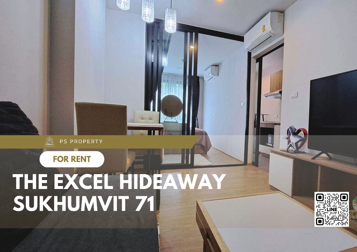 For rent ✨The Excel Hideaway Sukhumvit 71 ✨ complete furniture and electrical appliances, near BTS Phra Khanong.