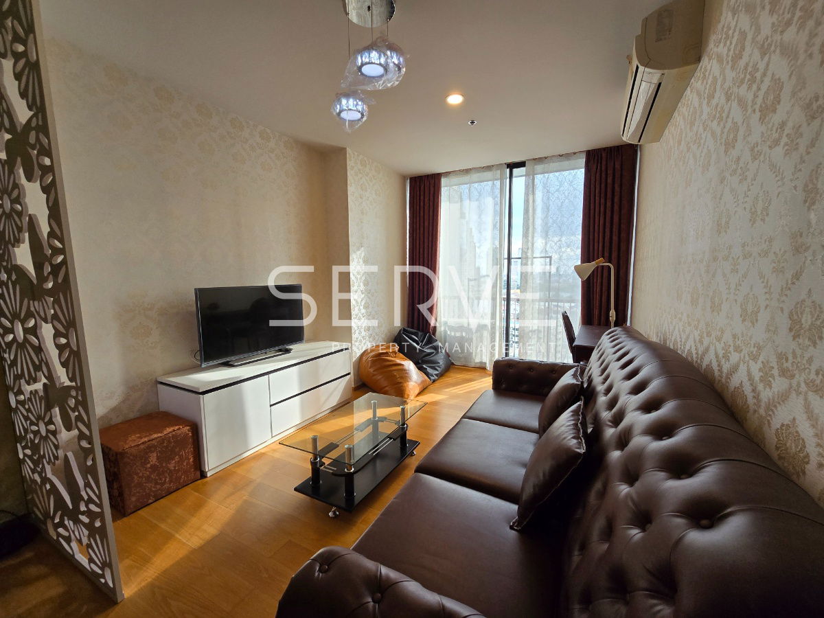 🔥1 Bed Larger Unit 50.5 sq.m. with River View Good Location BTS Surasak 160 m. at Noble Revo Silom Condo / For Rent