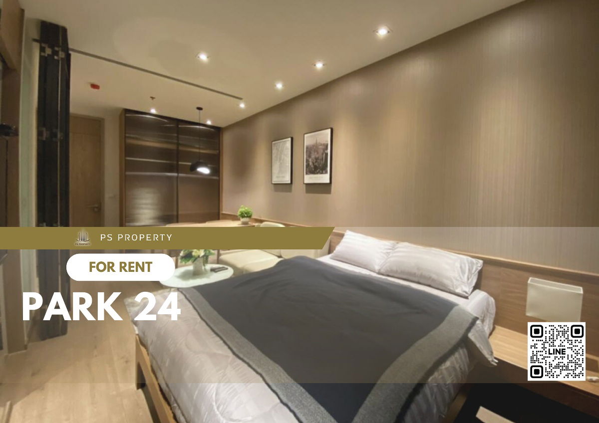 For rent 📍 Park 24 📍 near BTS Phrom Phong, complete with furniture and electrical appliances.