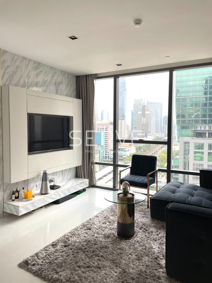 1 Bed 61.6 sq.m. High Fl. 10+ Good Location Next to BTS Surasak 50 m. at The Bangkok Sathorn Condo / For Rent