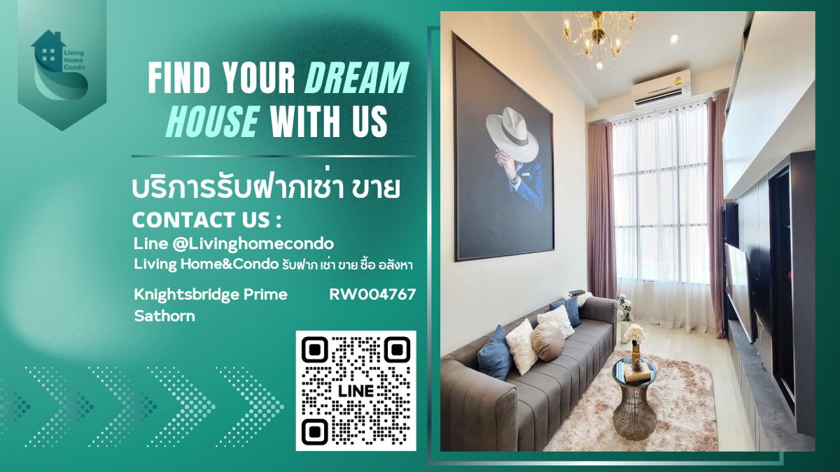 For rent Knightsbridge Prime Sathorn, very beautifully decorated condo, luxurious, very good view LH-RW004767