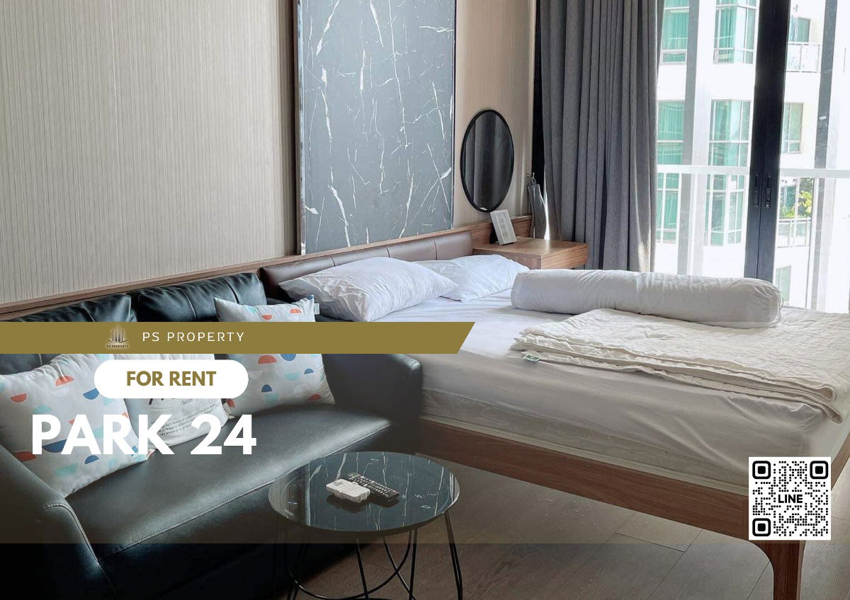 For rent 🔺 Park 24 🔺 complete furniture and electrical appliances, near BTS Phrom Phong.