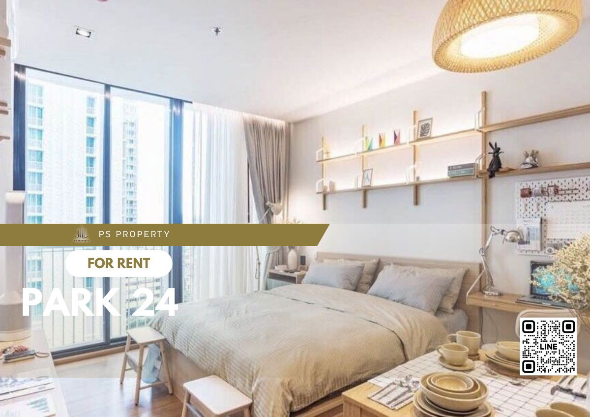 For rent 📍 Park 24 📍 Fully furnished and electrical appliances, near BTS Phrom Phong.