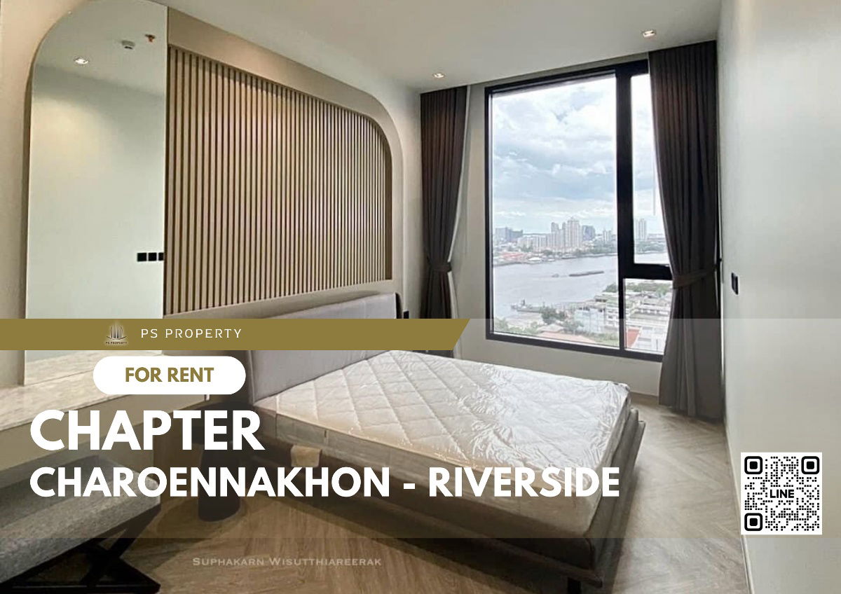 For rent 📍 Chapter Charoennakhon - Riverside 📍 2 bedrooms, 2 bathrooms, complete furniture and electrical appliances.