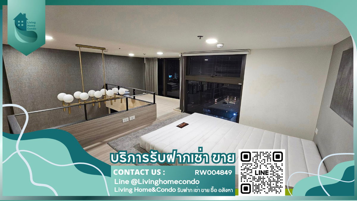 For rent Chewathai Residence Asoke, Duplex room, beautifully decorated, At Least 6-months Contract LH-RW004849