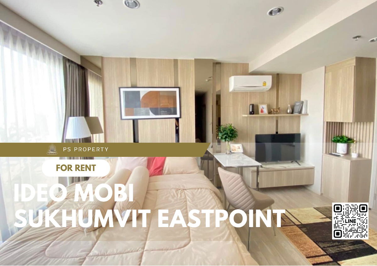 For rent ✨ IDEO Mobi Sukhumvit Eastpoint ✨ near BTS Bangna, complete with furniture and electrical appliances.