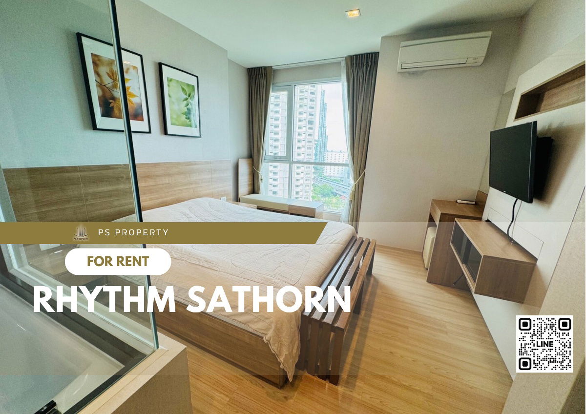 For rent ✨ Rhythm Sathorn - Narathiwas ✨ complete furniture and electrical appliances, near BTS Saphan Taksin.
