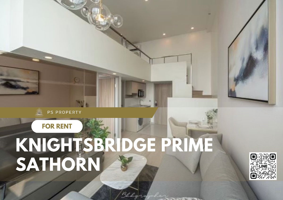 For rent 📍 Knightsbridge Prime Sathorn 📍 DUPIEX room, complete furniture and electrical appliances.