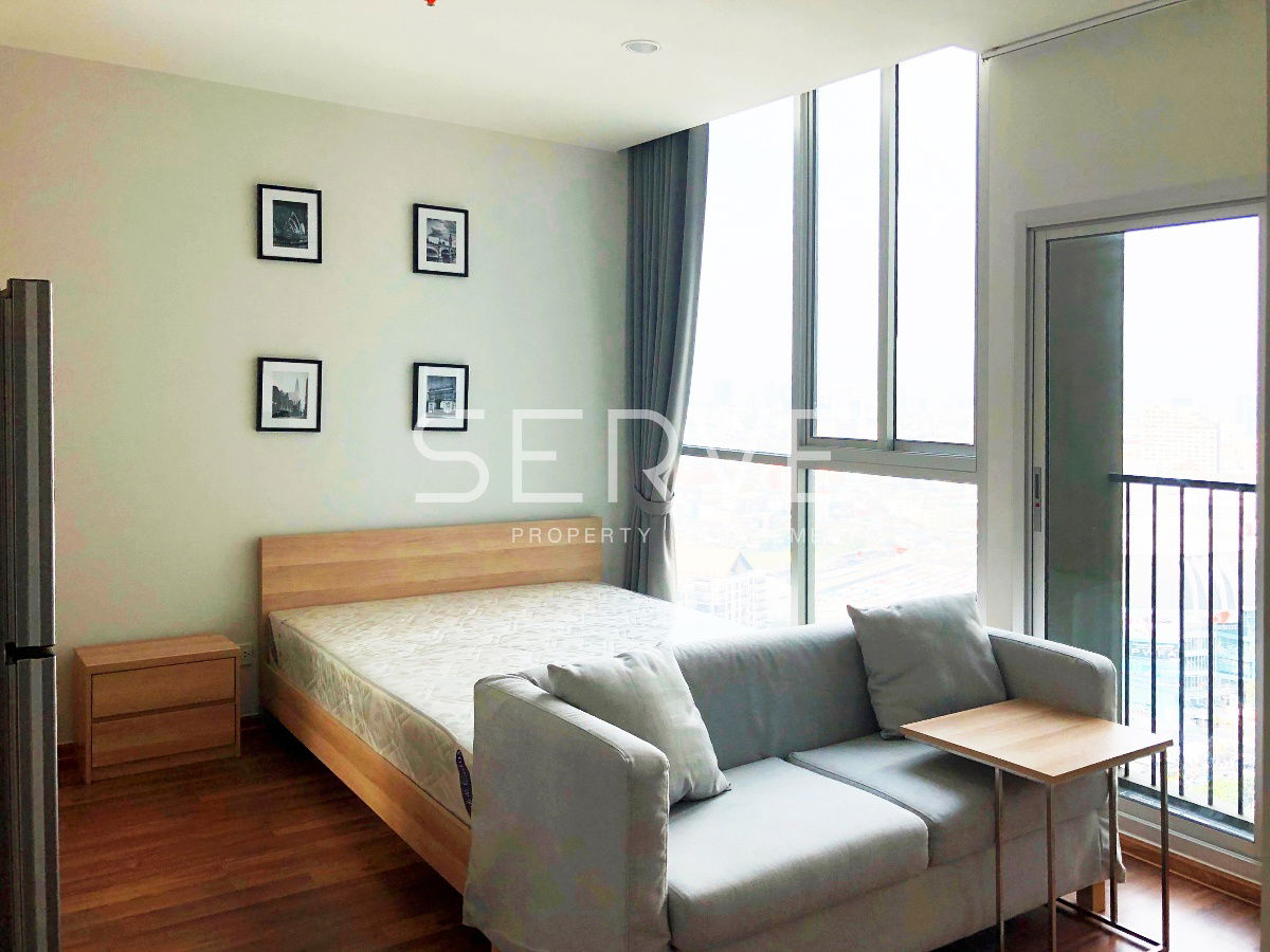 Nice Room & Good View Studio High Fl Condo in Ratchada Area Next to MRT Thailand Cultural Centre @ Noble Revolve Ratchada 2