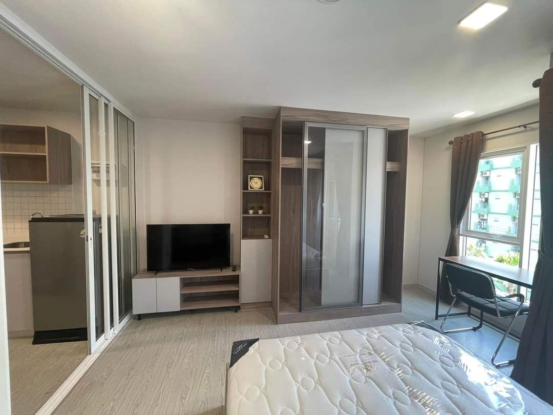 P170 Condo for rent Kave Town Island,on the same side as Bangkok University, new room, fully furnished, ready to move in, special price