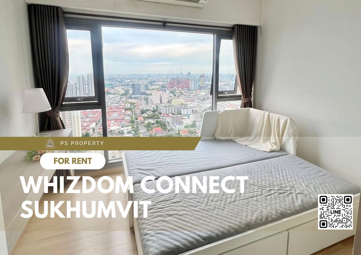 For rent 🔺 Whizdom Connect Sukhumvit 🔺 complete furniture and electrical appliances, near BTS Punnawithi.