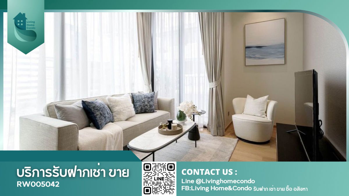 For rent 28 Chidlom 2 bedrooms, 2 bathrooms, beautifully decorated, built-in, near BTS Chidlom LH-RW005042