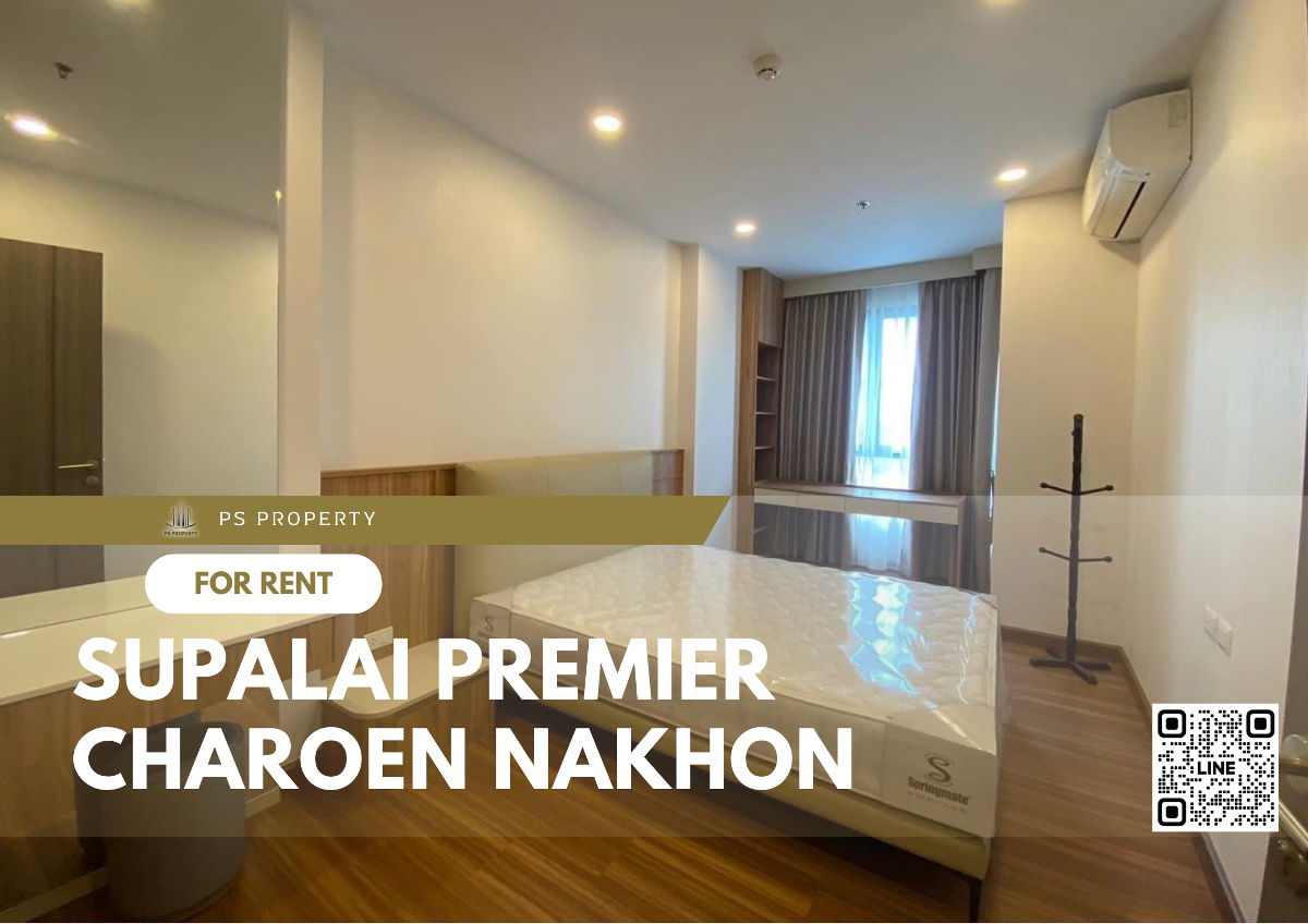 For rent 🔺 Supalai Premier Charoen Nakhon 🔺 Complete furniture and electrical appliances. Near Khlong San intersection