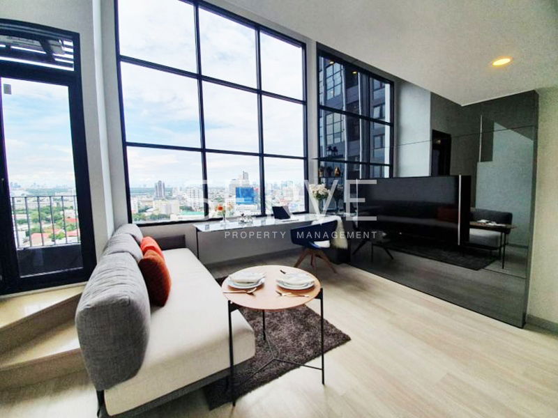 🔥30K🔥 -Duplex 1 Bed Nice Room High Fl. 25+ Good Location BTS Chong Nonsi 600 m. at Knightsbridge Prime Sathorn Condo / For Rent