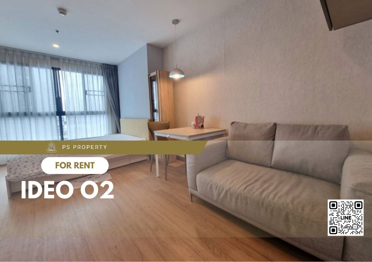 For rent 📍 IDEO O2 📍 near BTS Bangna, complete with furniture and electrical appliances.
