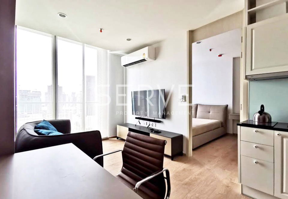 1 Bed High Fl. 10+ North Side Good Location Close to BTS Asok & MRT Sukhumvit 550 m. at Noble Recole Sukhumvit 19 Condo / For Rent