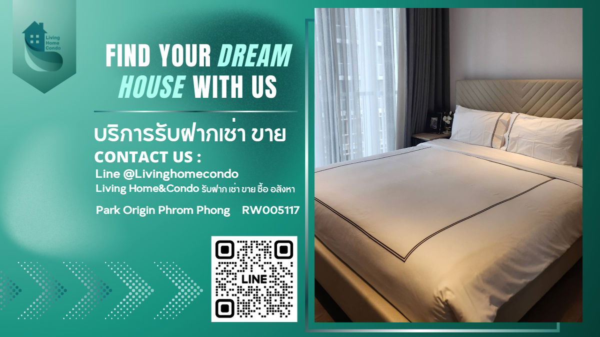 For rent Park Origin Phrom Phong (Park 24) beautiful room, complete electrical appliances, ready to move in LH-RW005117
