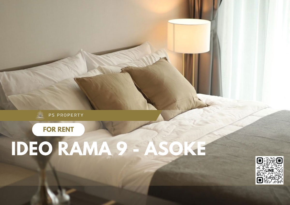 For rent ✨ IDEO Rama 9 - Asoke ✨ Beautiful room, furniture, complete electrical appliances, near MRT Rama 9, only 450 meters.