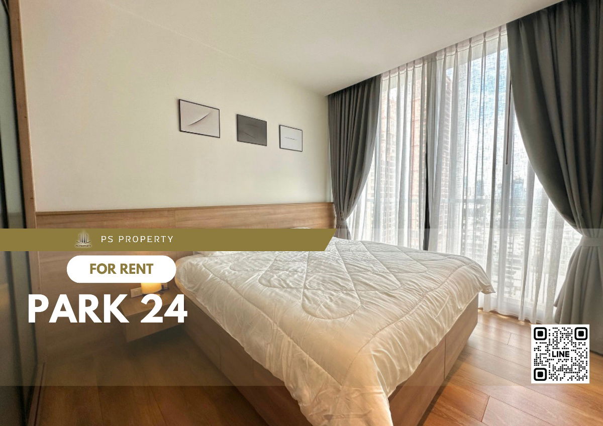 For rent 📍 Park 24 📍 near BTS Phrom Phong, complete with furniture and electrical appliances.