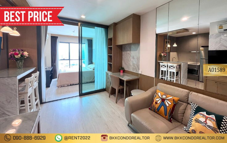 🍀🍀🍀Beautiful Room💝For Rent 📌Rhythm Rangnam (Line ID: @rent2022) Fully furnished!✨A01589