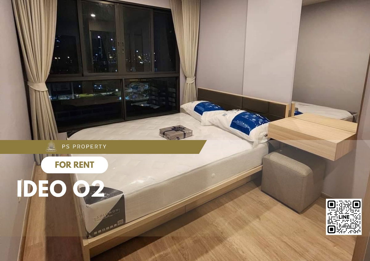 For rent 🔺 IDEO O2 🔺 near BTS Bangna, complete with furniture and electrical appliances.
