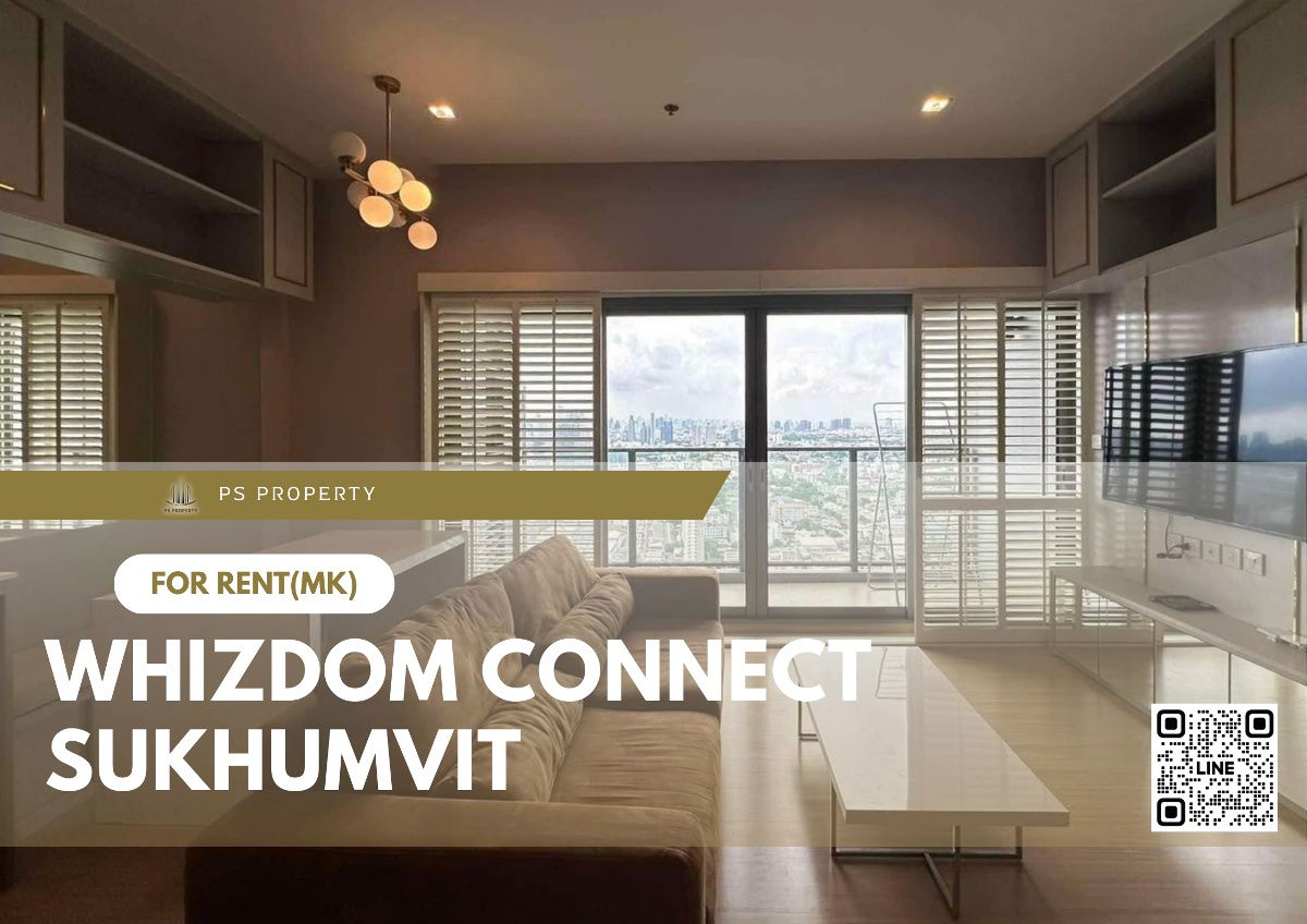 For rent ✨ Whizdom Connect Sukhumvit ✨ beautifully decorated, fully furnished. Electrical appliances near BTS Punnawithi