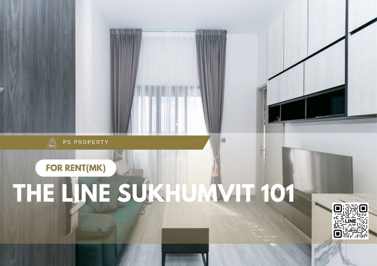 For rent 📍 THE LINE Sukhumvit 101 📍 Bathroom, complete furniture and electrical appliances, near BTS Punnawithi.