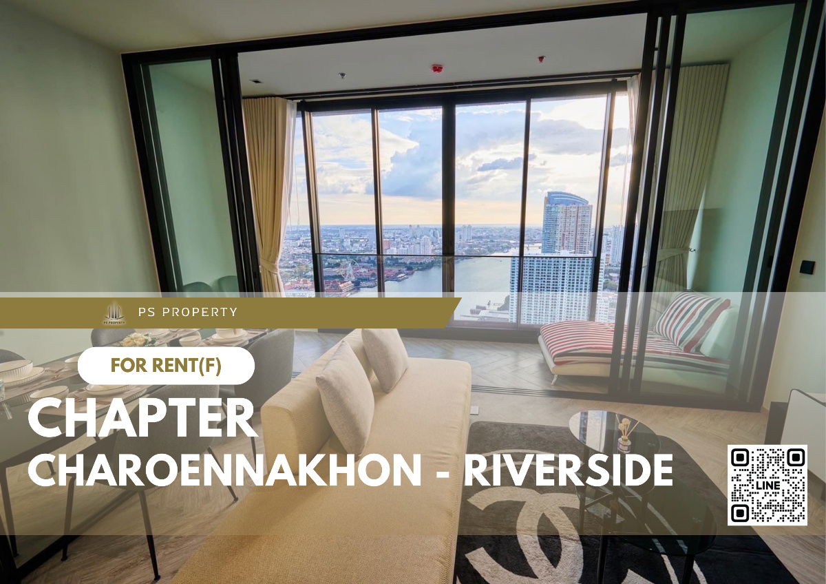 For rent 🔥 Chapter Charoennakhon - Riverside 🔥 complete furniture and electrical appliances, near BTS Krung Thonburi.
