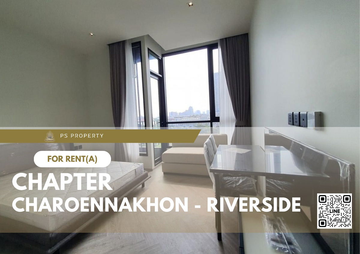 For rent 🔥 Chapter Charoennakhon - Riverside 🔥 complete furniture and electrical appliances, near BTS Krung Thonburi.