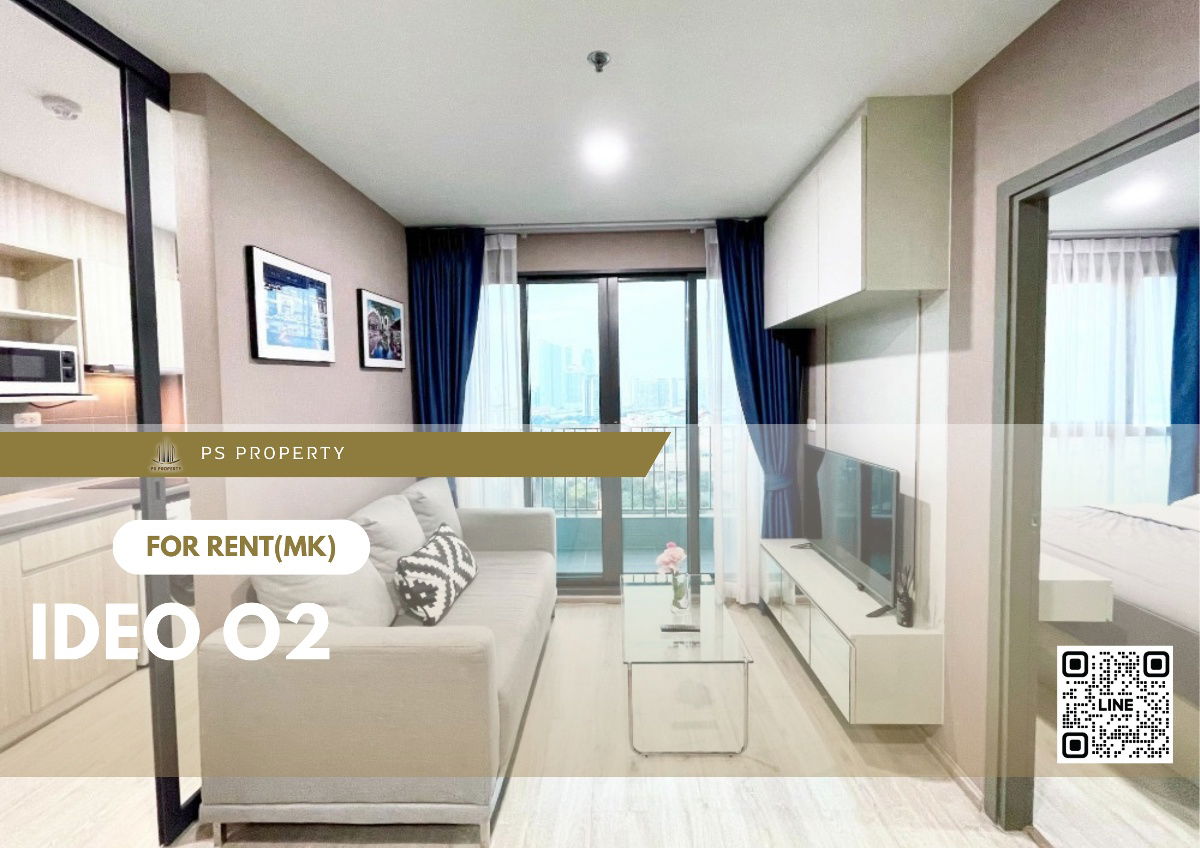 For rent 📍 IDEO O2 📍 near BTS Bangna, complete with furniture and electrical appliances.