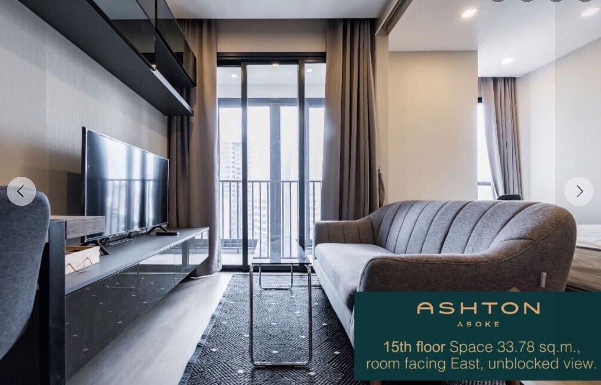 for rent Ashton Asoke. 1bed 33sqm. Line id: @pfagent