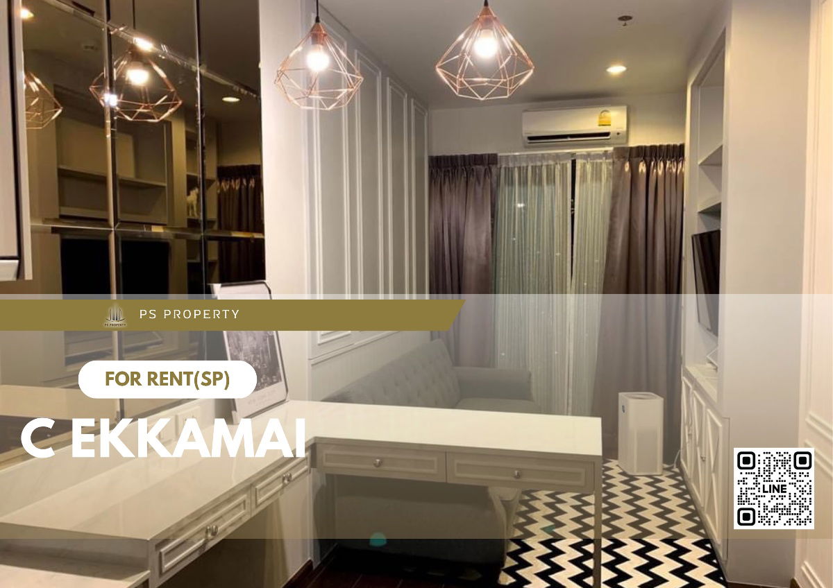 For rent ✨ C Ekkamai ✨ furniture, complete electrical appliances, near BTS Ekkamai.