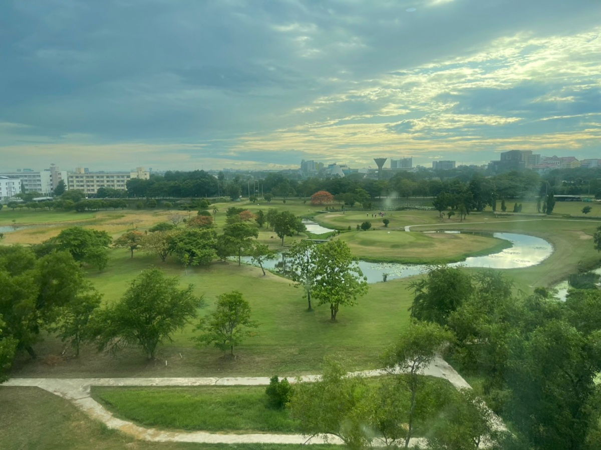 For rent: 2 bedrooms, V Condo Salaya, 8th floor, golf course view