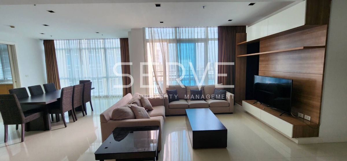 🔥3 Beds with Bathtub 209 sq.m. Super High Fl. Good Location Close to BTS Phloen Chit 200 m. at Athenee Residence Condo / For Rent