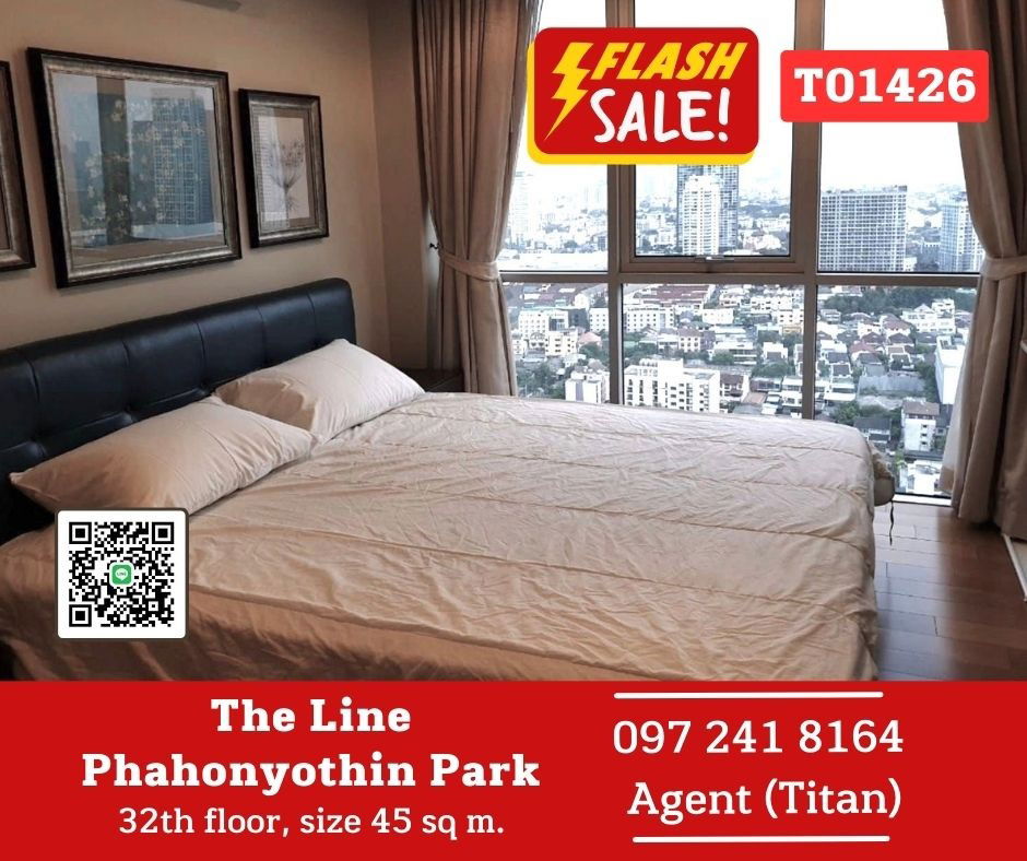 Available on 1 Nov. 🎯 The Line Phahonyothin Park🔥🔥 Spacious room, fully furnished, ready to move in. (T01426)