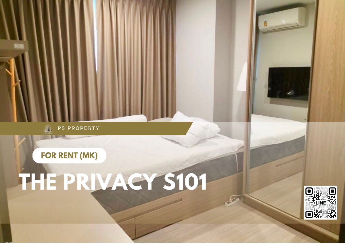 For rent ✨ THE PRIVACY S101 ✨ near BTS Udomsuk, complete with furniture and electrical appliances.