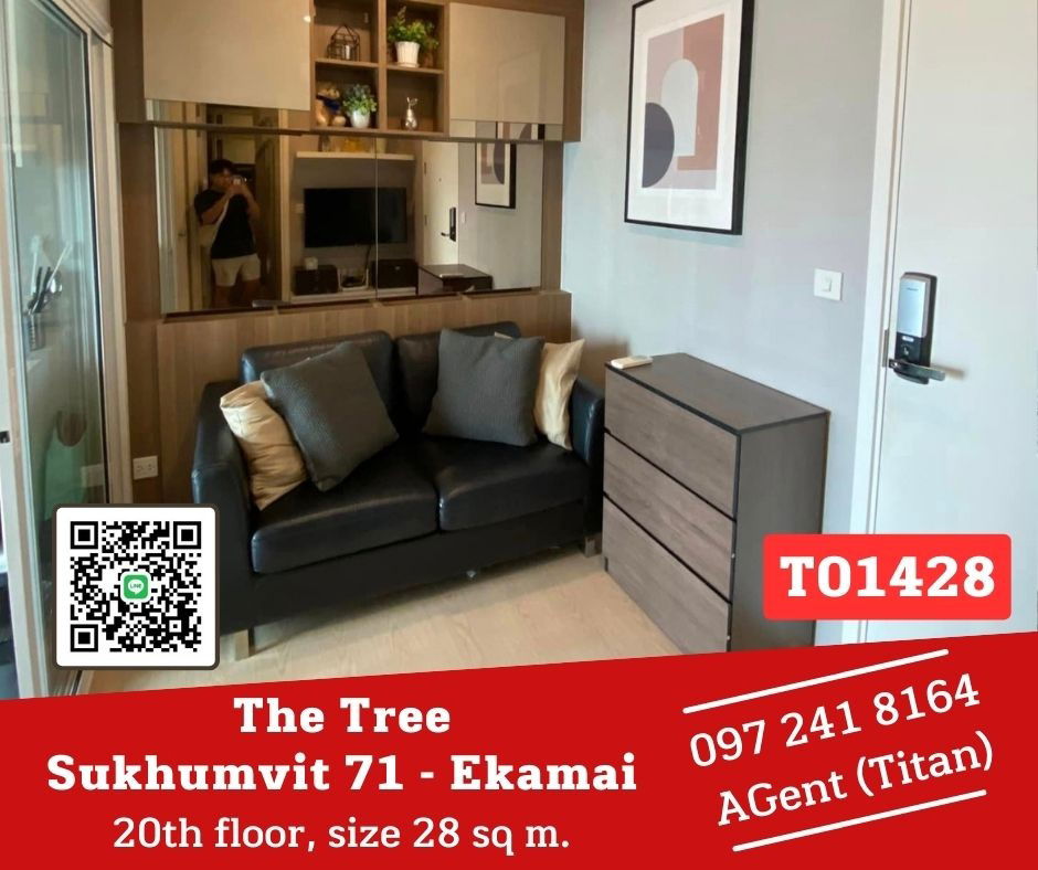 🎯The Tree Sukhumvit 71 - Ekamai🔥🔥 Available rooms on 1 Nov. Ready to book, fully furnished, come and talk at the event if you like (T01428)