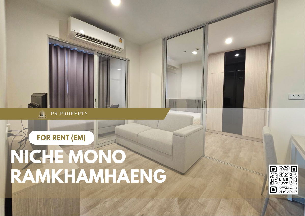 For rent 🔥 Niche Mono Ramkhamhaeng 🔥 Complete furniture and electrical appliances. Near Ramkhamhaeng University
