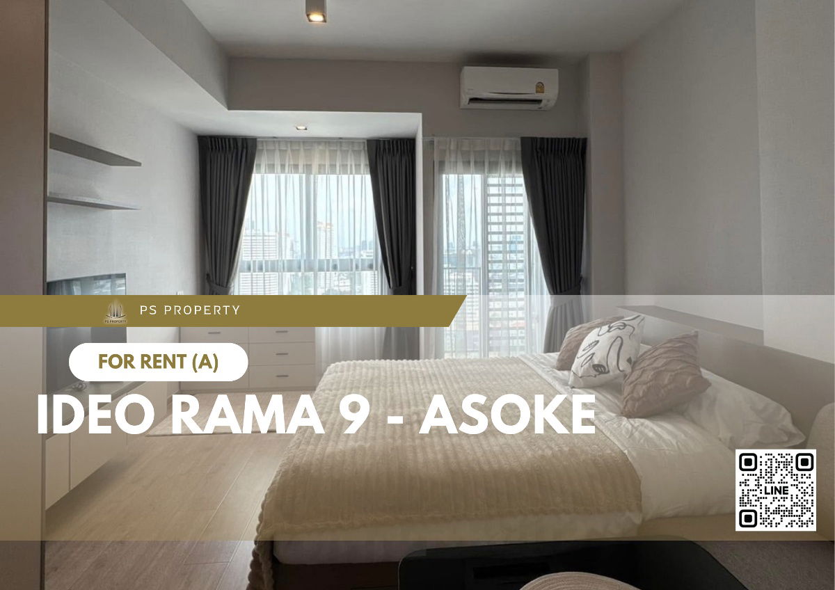 For rent ✨ IDEO Rama 9 - Asoke ✨ Beautiful room, furniture, complete electrical appliances, near MRT Rama 9, only 450 meters.