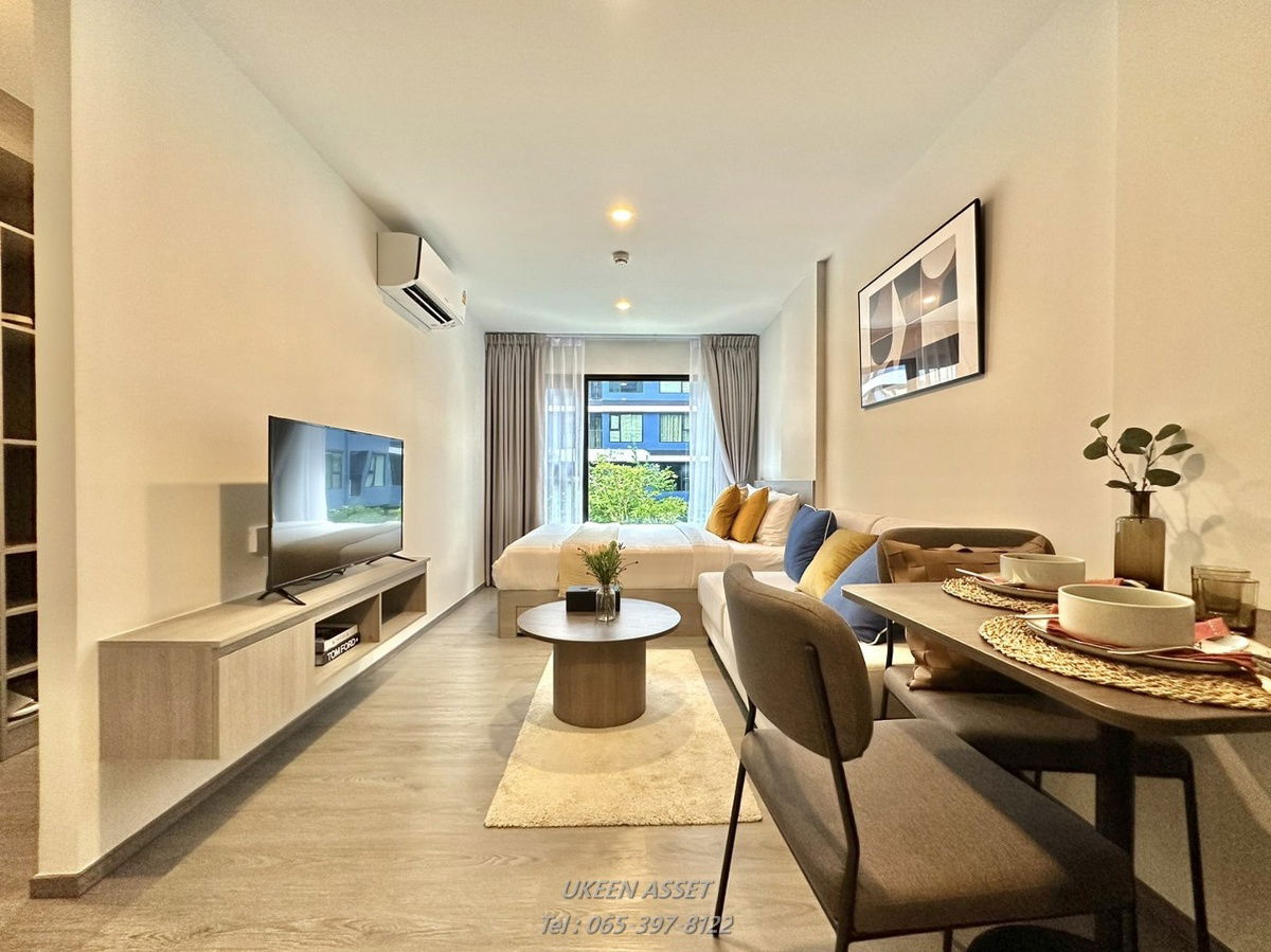 UK01-090 For rent: Brixton Kaset Sriracha, fully furnished, 7,900 baht, i near Kasetsart University, Sriracha, only 250 m.