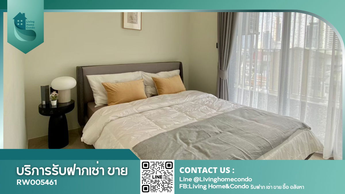 For rent Chapter Charoennakorn- Riverside, beautiful room, complete with furniture and electrical appliances LH-RW005461