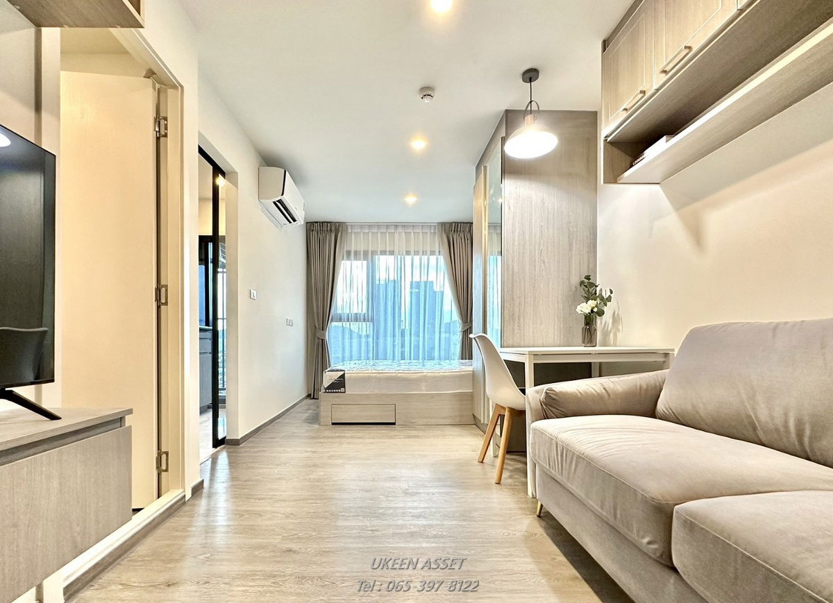 For rent: Brixton Kaset-Sriracha Campus, new room, 7,900 baht, new room, first renter, near Kasetsart University, Sriracha Campus, only 250 m.