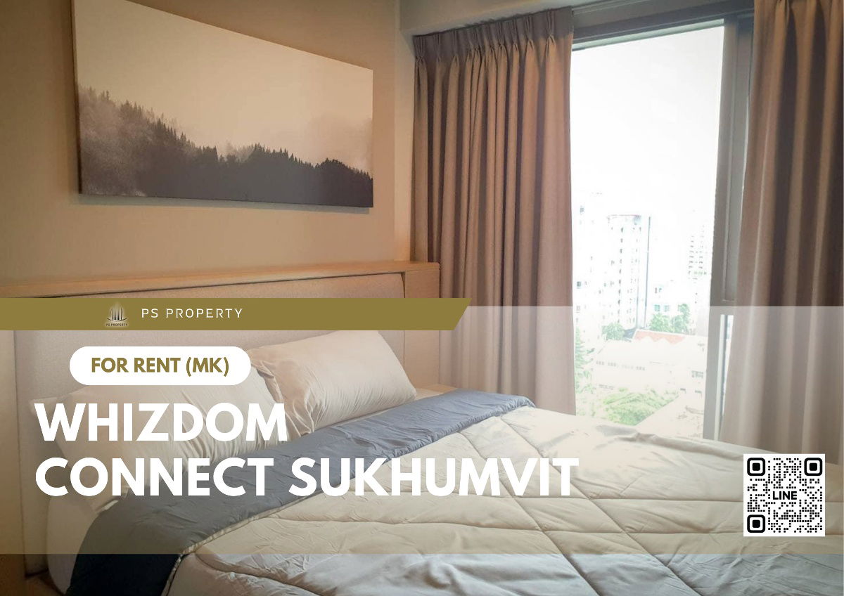 For rent 🔺 Whizdom Connect Sukhumvit 🔺 complete furniture and electrical appliances, near BTS Punnawithi.