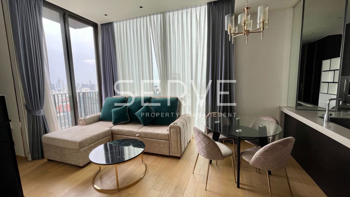 🔥 75K 🔥- Corner Room 2 Beds 2 Baths 74 sq.m. Super High Fl. 35+ Good Location BTS Chit Lom 280 m. at 28 Chidlom Condo / For Rent
