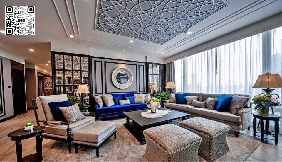 🥂Line ID @556ryccg 🍾Luxury condo 259 sqm 3 Bedroom+Maid room The Park Chidlom Fully furnished