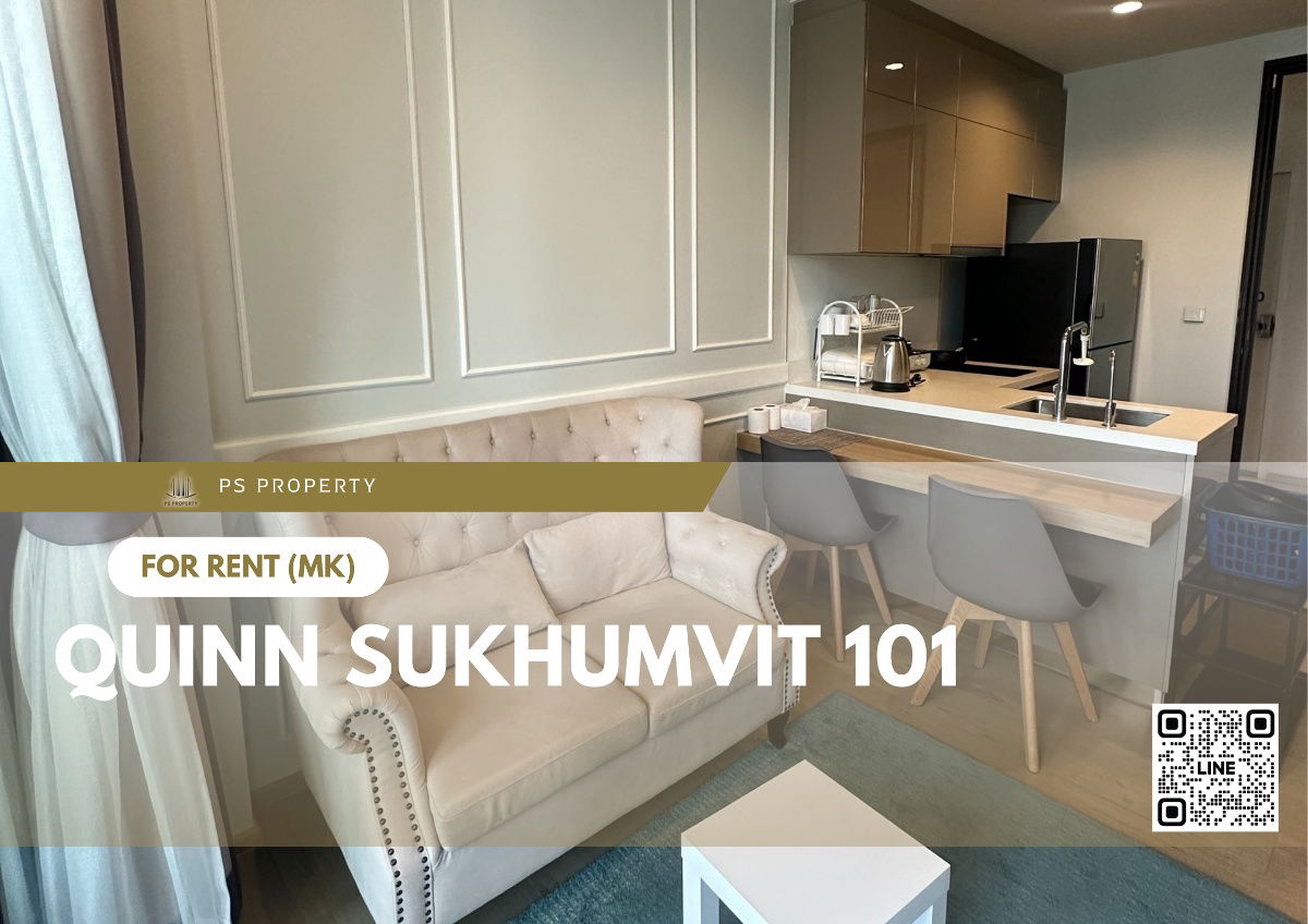 For rent ✨ Quinn Sukhumvit 101 ✨ complete furniture and electrical appliances, near BTS Punnawithi.