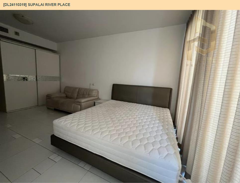 DL24110319 Condo for rent, Supalai River Place near BTS Krung Thon Buri, ready to move in, call urgently 0656133286 LineID @897iyzll