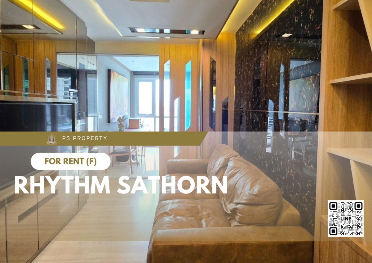 For rent 📍 Rhythm Sathorn 📍 Fully furnished and electrical appliances, near BTS Surasak.
