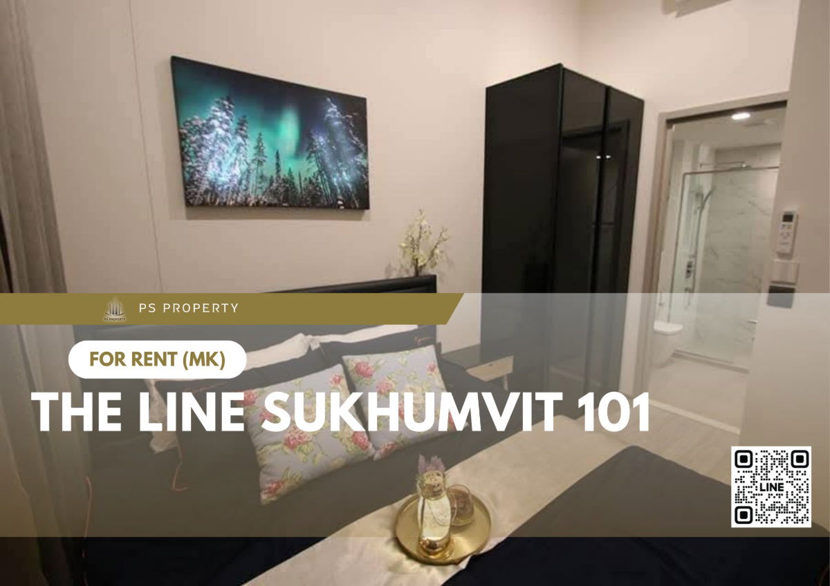 For rent 📍 THE LINE Sukhumvit 101 📍 Complete furniture and electrical appliances, near BTS Punnawithi.